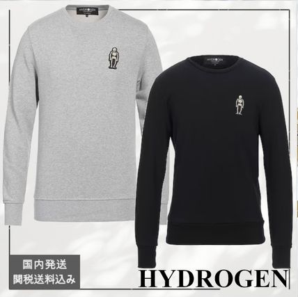 Hydrogen Sweatshirts Crew Neck Pullovers Skull Long Sleeves Cotton Sweatshirts