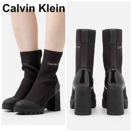Calvin Klein カルバンクライン レザーショートブーツ-