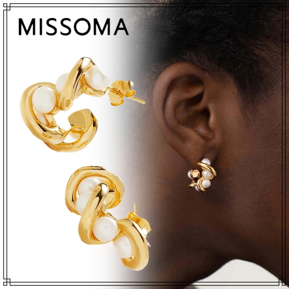 【MISSOMA】モルテン ミニパール＆18K プレートフープイヤリング