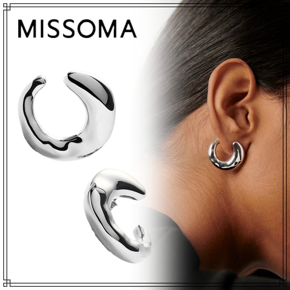 【MISSOMA】モルテン ロジウム コーティング フープ ピアス