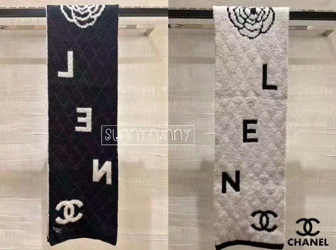 《23K★》CHANEL ロゴ ストール カメリア