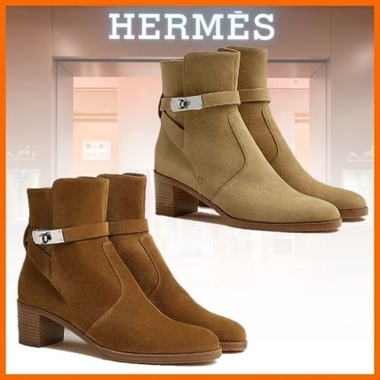 スエード HERMES(エルメス) ショートブーツ・ブーティ(レディース