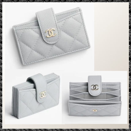 【直営店VIP価格】★CHANEL★クラシック カードケース グレー グレー（灰色）系 ヨーロッパ CHANEL(シャネル) カードケース
