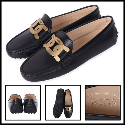 TOD'S Loafer & Moccasin Round Toe Casual Style Leather Formal Style  Logo