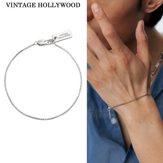 VINTAGE HOLLYWOOD■Diagonal Snake Chain Braceletブレスレット