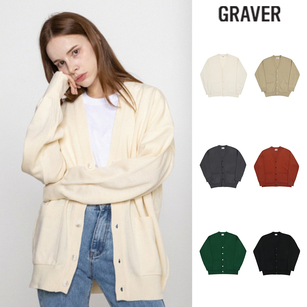 【GRAVER】23FW★ Basic Knit Cardigan