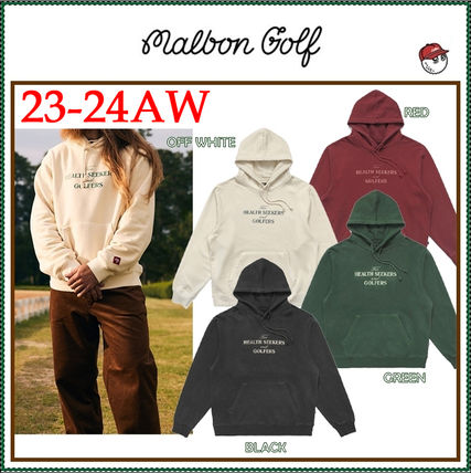 Malbon Golf Hoodies Unisex Street Style Long Sleeves Plain Logo Hoodies