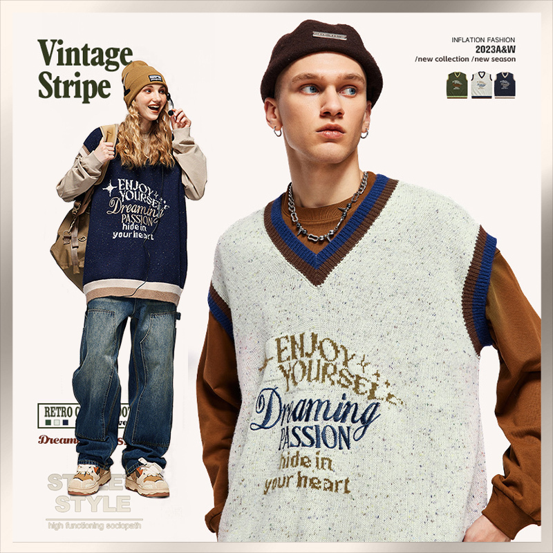 ベスト・ジレ Luxury Street Wear inflation vintage best wool unisexual