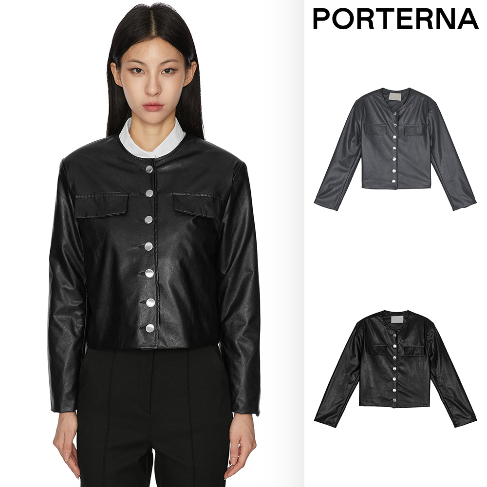 【PORTERNA】Mirror leather jacket