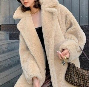 ボアコート アウター フェイクファー ロング丈 もこもこ 無地