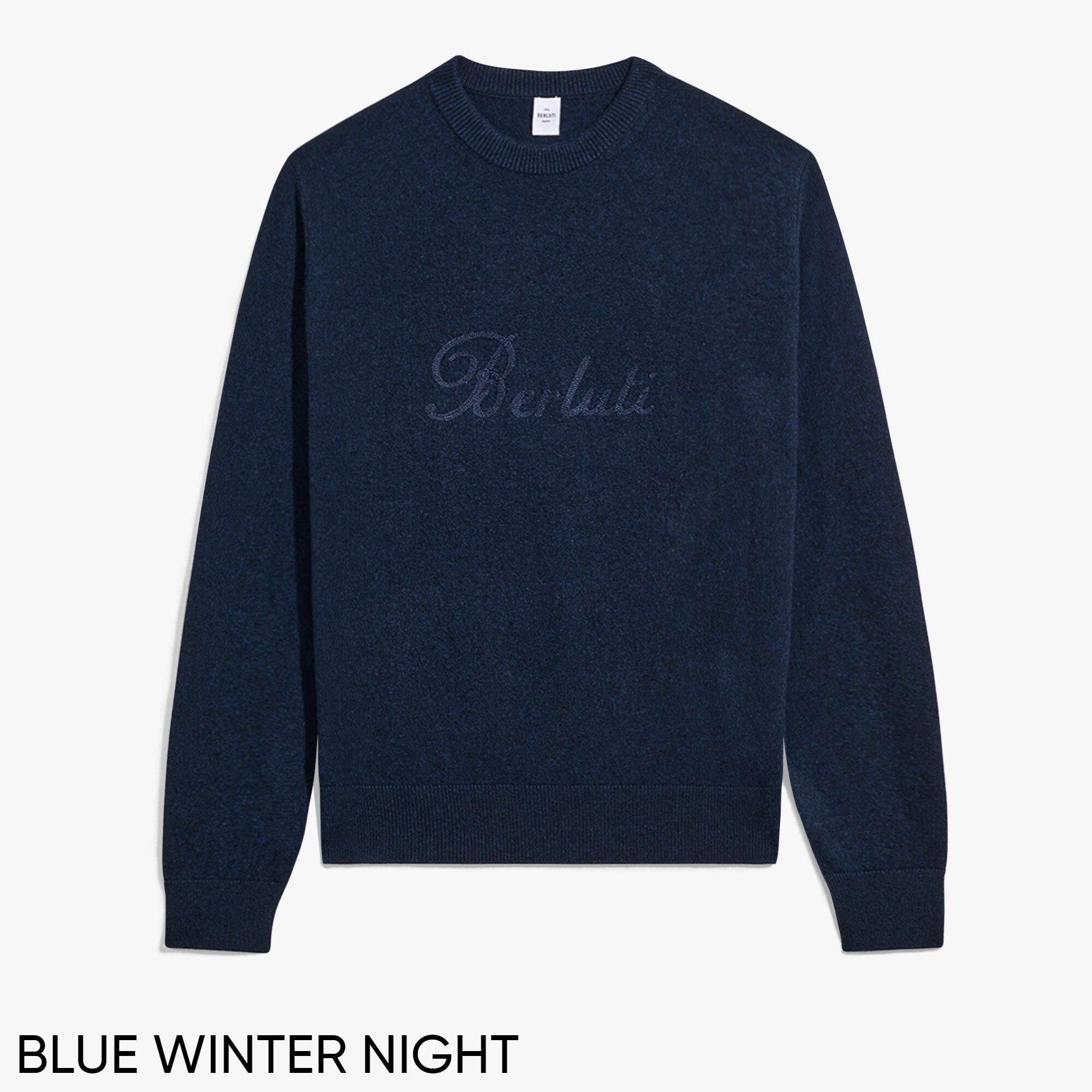【BERLUTI】Thabor 刺繍入り クルーネック カシミアセーター BERLUTI】Thabor 刺繍入り クルーネック カシミアセーター