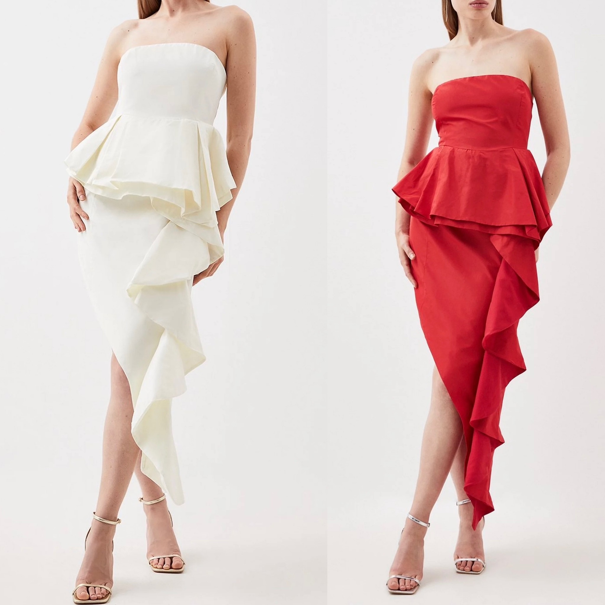 安心追跡【KAREN MILLEN】フリルテーラードドレス
