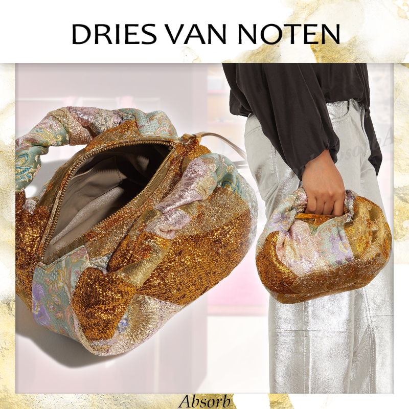 【23AW NEW】Dries Van Noten / パッチワークジャカード バッグ