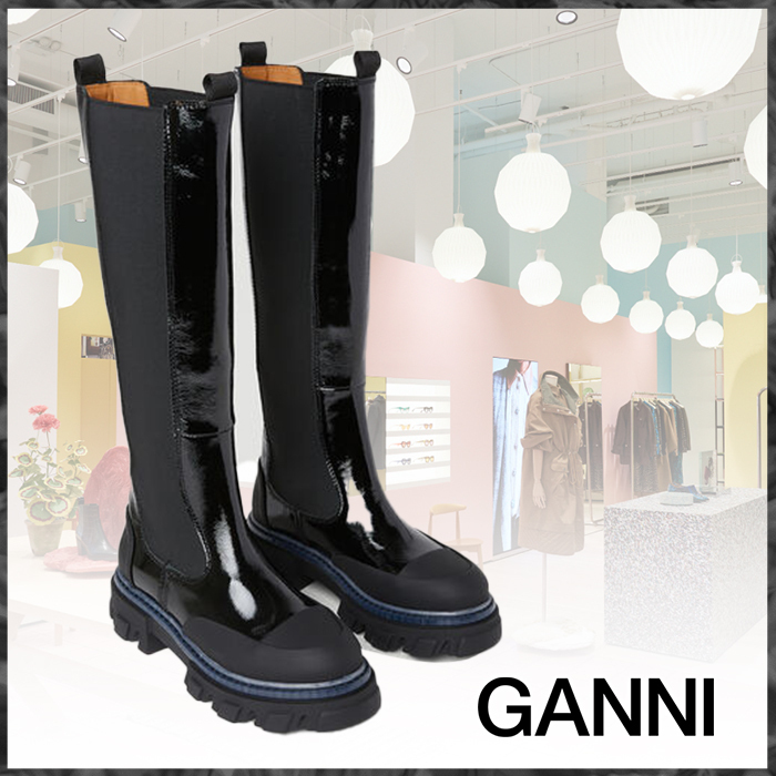 入園入学祝い GANNI ハイチェルシーブーツ Boot Chelsea High 靴