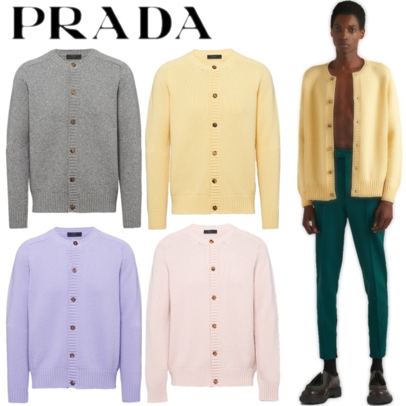 PRADA★ウールxカシミヤ カーディガン