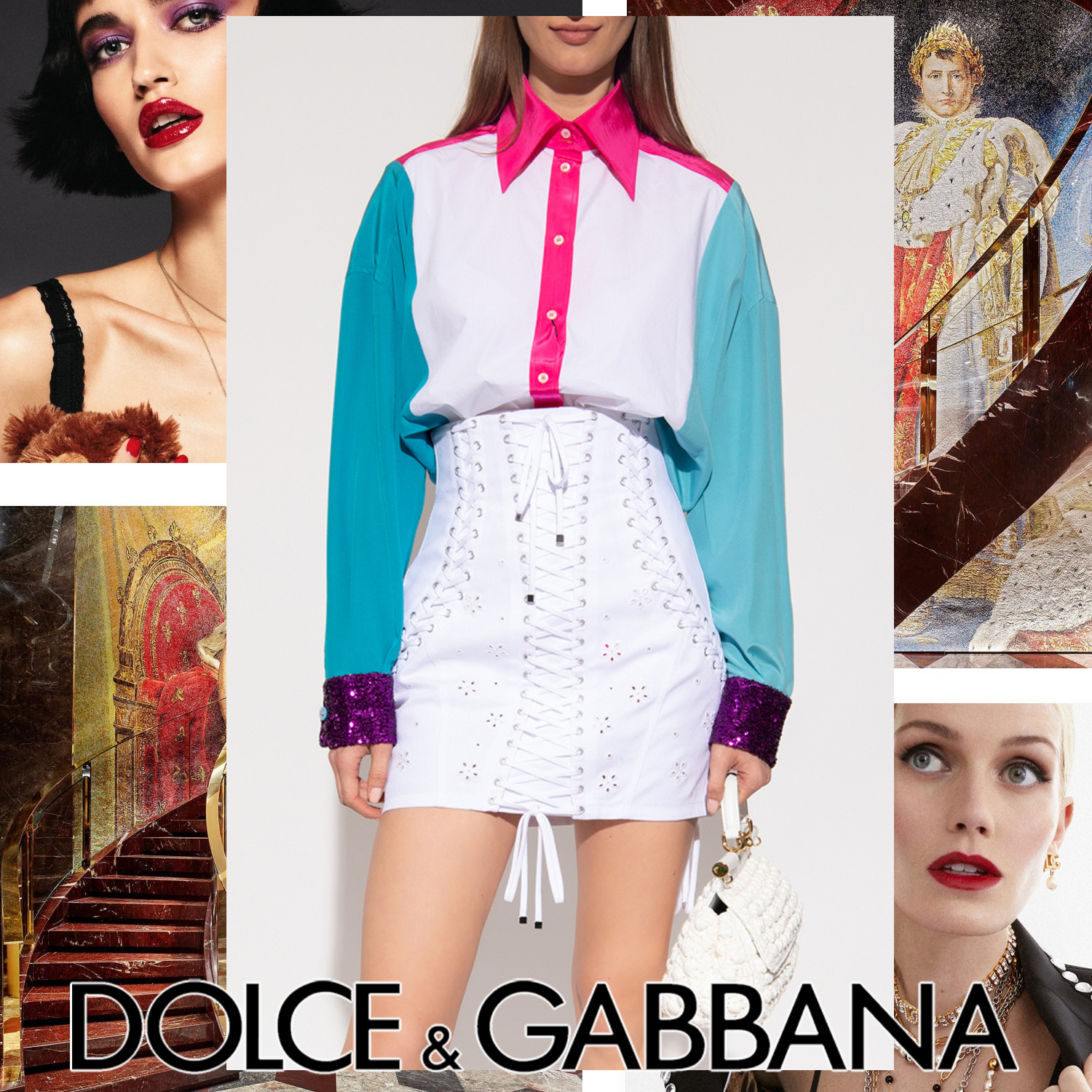 Dolce & Gabbana フローラル スカート ホワイト
