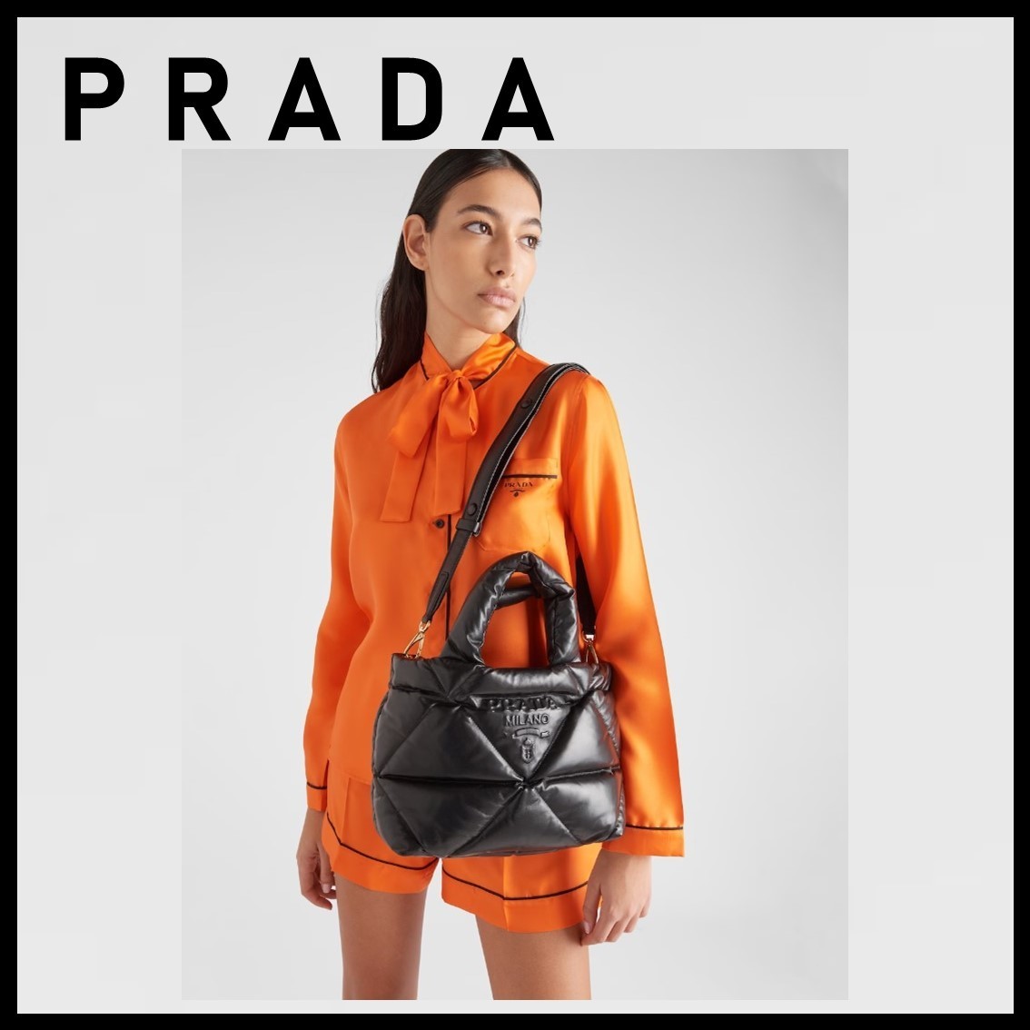 直営店☆PRADA キルトナッパレザー トートバッグ (PRADA/トート