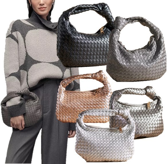 全6色 Anthropologie ウーブン ノット サッチェル ショルダー(S)