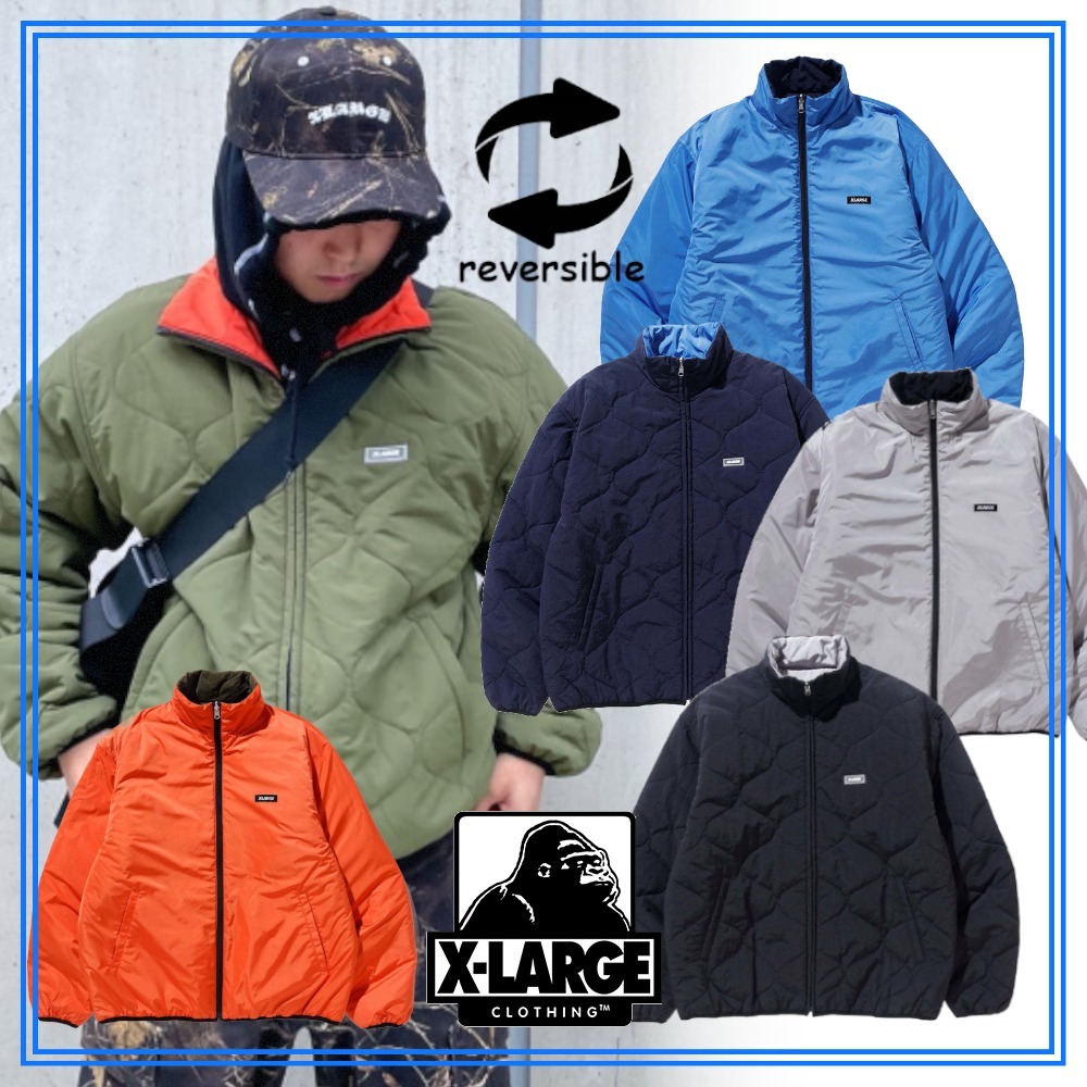 大人気 XLARGE REVERSIBLE QUILTED JACKET ２パターン楽しめる