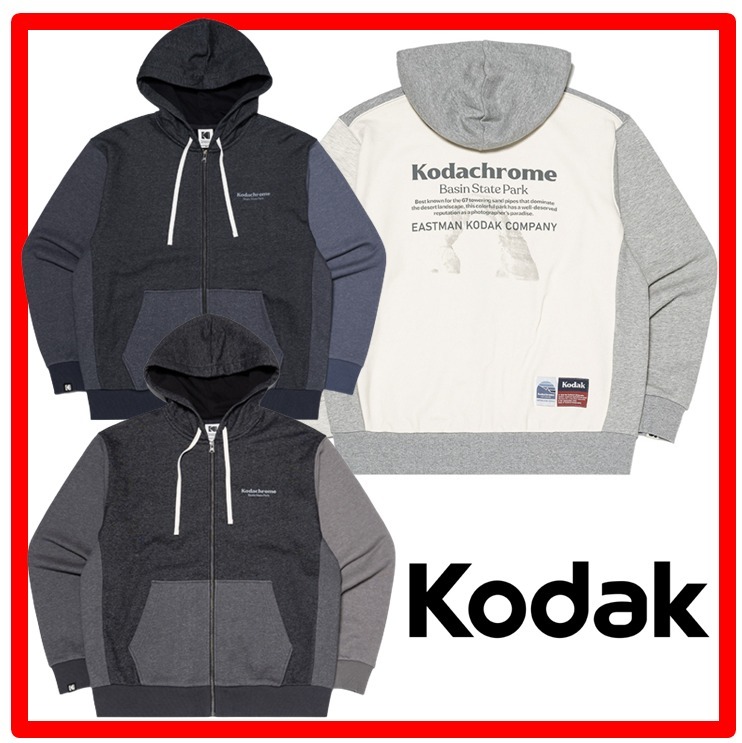 ★人気★【KODAK】★トリップカラーブロック フードパーカ.ー★