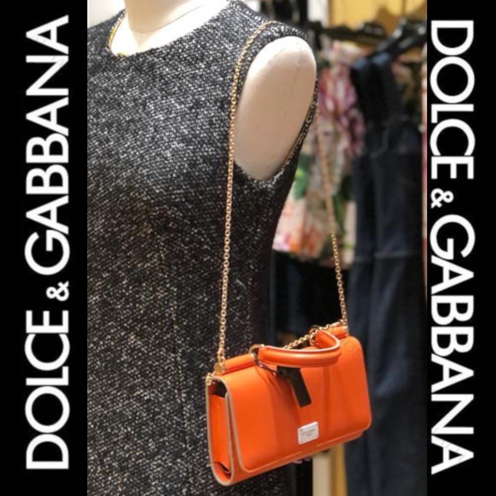 DOLCE&GABBANA ロゴプレート フォンバッグ ウォレットバッグ