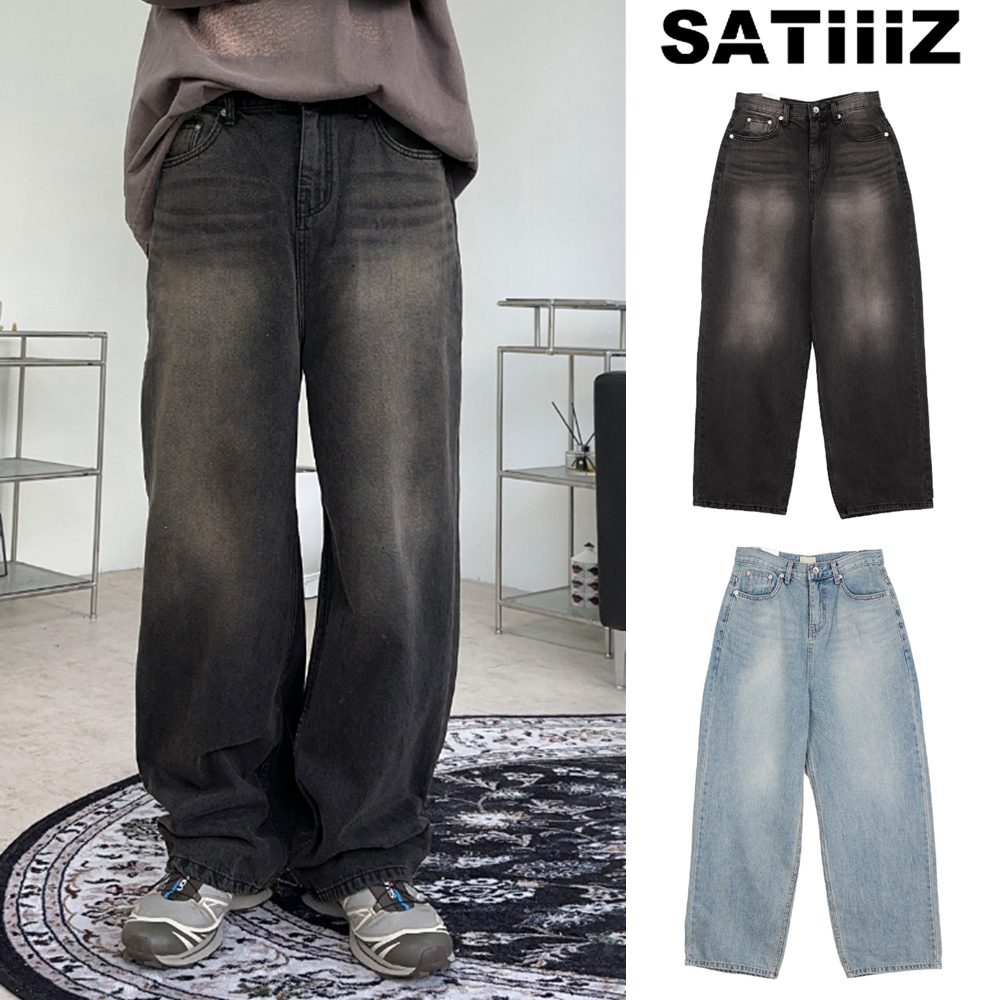 【SATIIIZ】Eron Teen Brush Washed Denim Pants