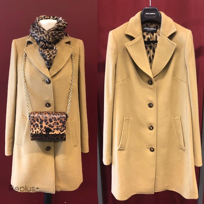 【Dolce&Gabbana】シングルブレストコート レオパード柄 ウール