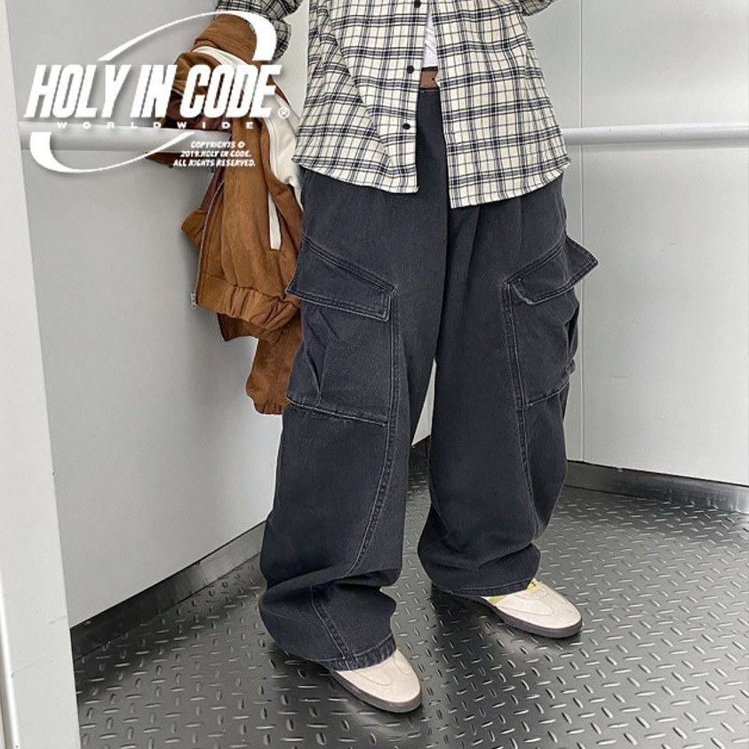 カーゴパンツ No.0384 diagonal line cago wide PT (5color)