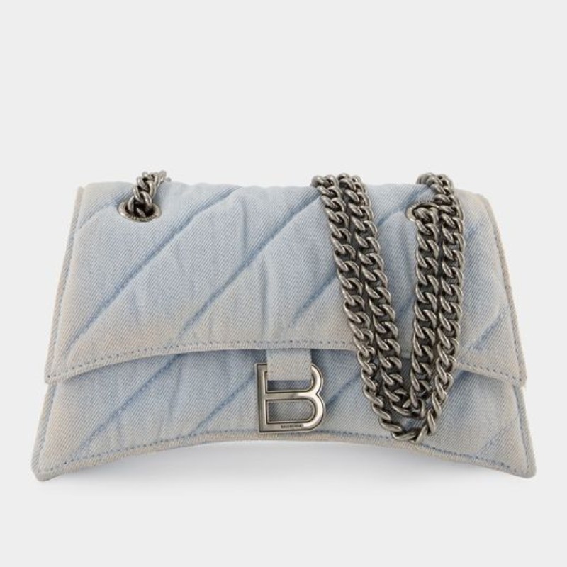 ショルダーバッグ・ポシェット BALENCIAGA Hobo Crush S Bag - Balenciaga - Denim - Blue