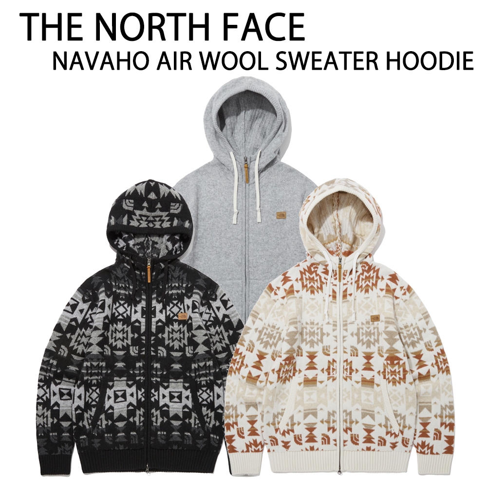 ☆THE NORTH FACE☆2NAVAHO AIR WOOL SWEATER HOODIE_NM5PP70