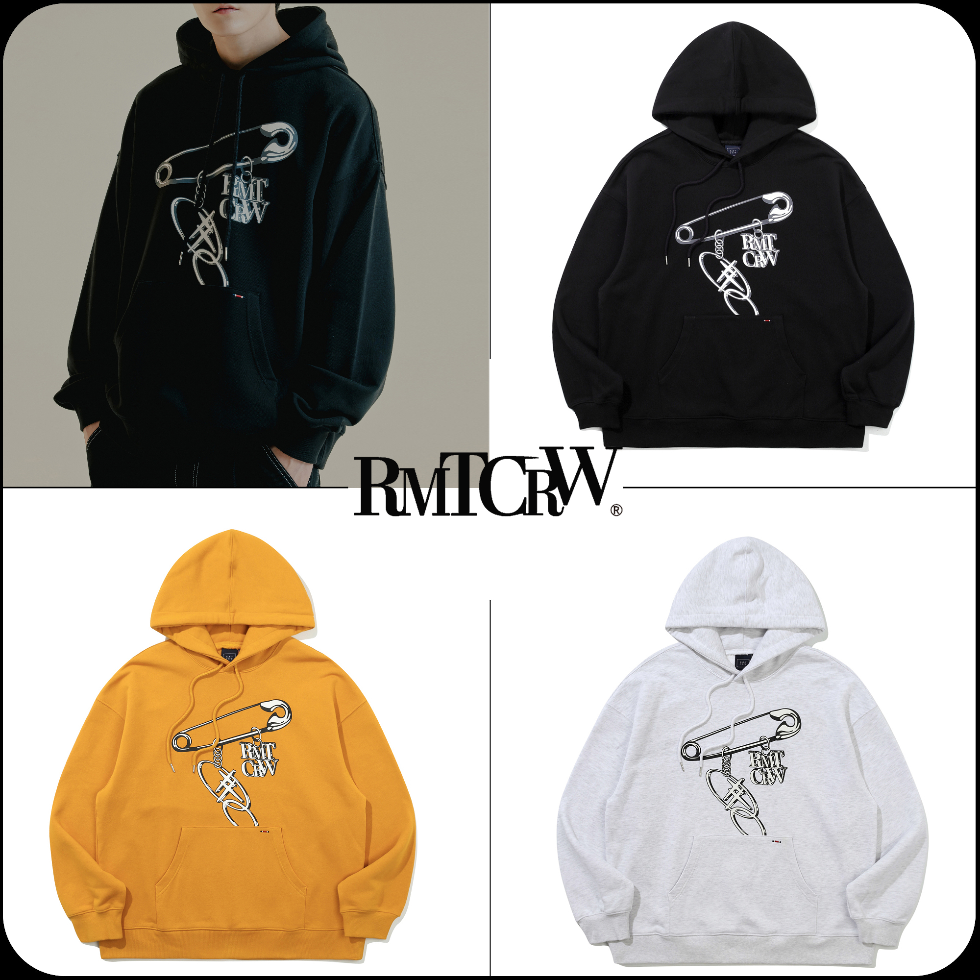 [ROMANTIC CROWN]★SILVER CLIP PENDANT LOGO HOODIE