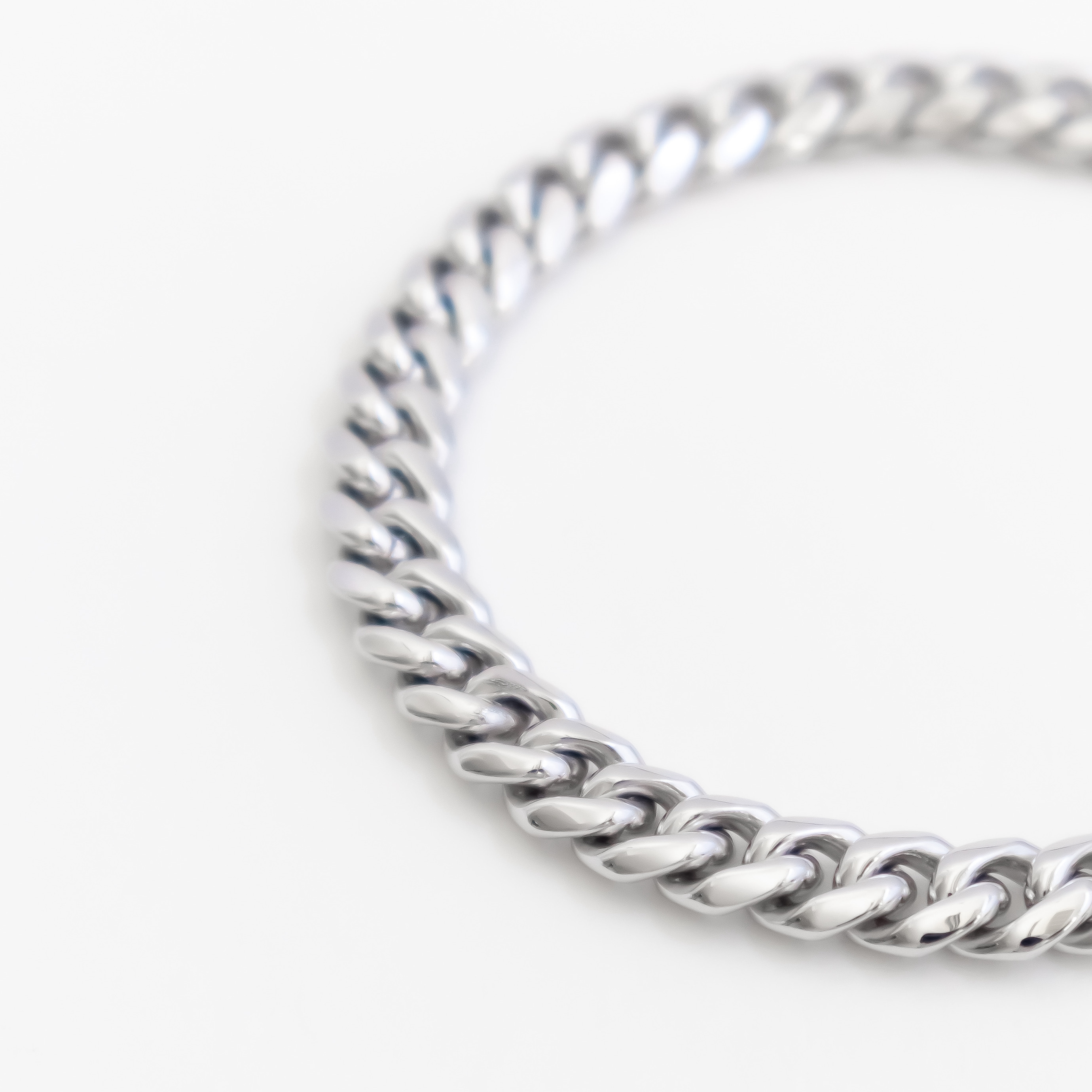【MIANSAI】スターリングシルバー 6.5mm チェーンブレスレット