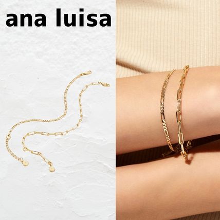 ana luisa Bracelets Casual Style Flower Party Style Brass Office Style 14K Gold