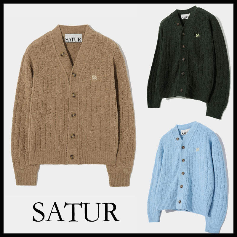 人気★ SATUR ★FARO OVER SIZE WOOL BLEND CARDIGAN