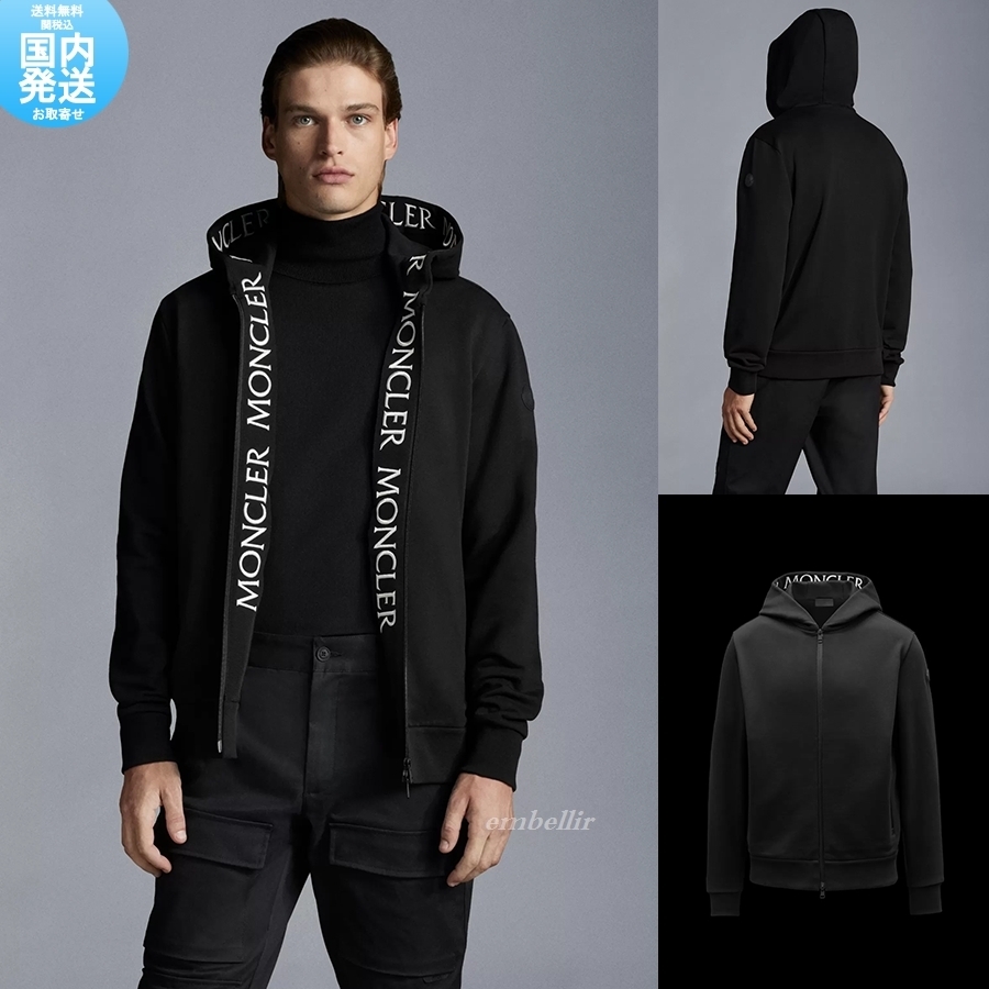 国内発送 送料関税込 日本完売品 MONCLER ロゴ ジップフーディー