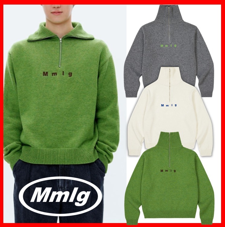 ★韓国の人気★【87MM】★[Mmlg] BETWEEN HALF ZIP KNI.T★