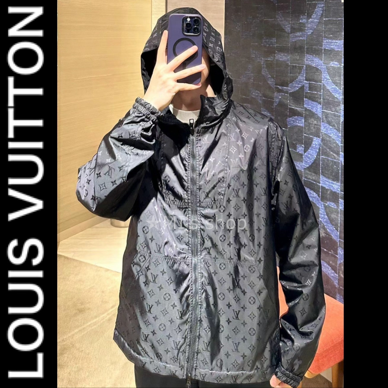 louis vuitton windbreaker black