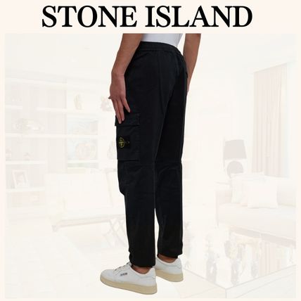 Shop STONE ISLAND 2023-24FW Street Style Plain Cotton Logo Cargo