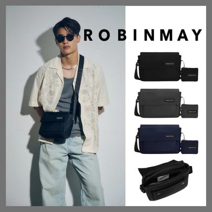 ROBINMAY Messenger & Shoulder Bags Unisex Nylon Street Style Crossbody Bag Logo