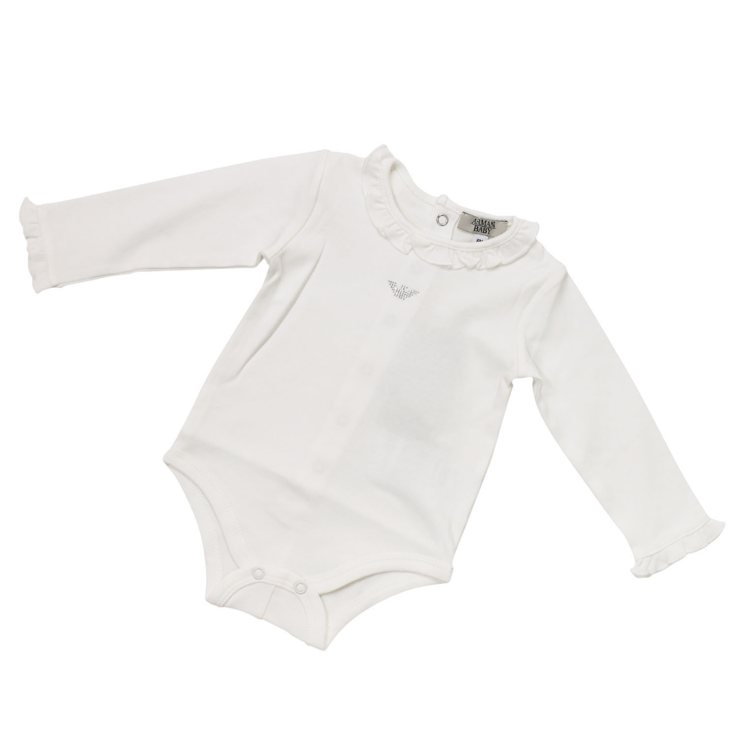 ARMANI BABY アルマーニ ベビー 長袖ロンパース[SKM615DWHT]