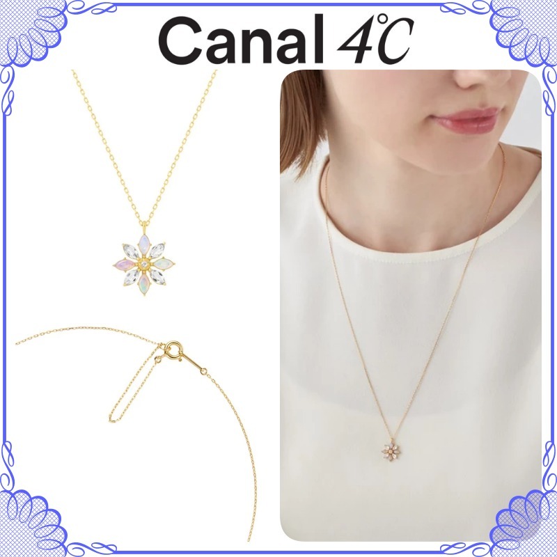 大人気!! Canal 4℃ シルバー モチーフ コントラストネックレス