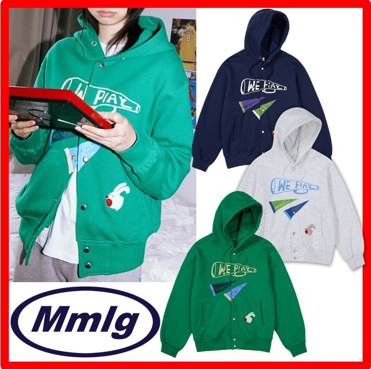 ★韓国の人気★【87MM】★[Mmlg] WE PLAY HOOD JUMPE.R★