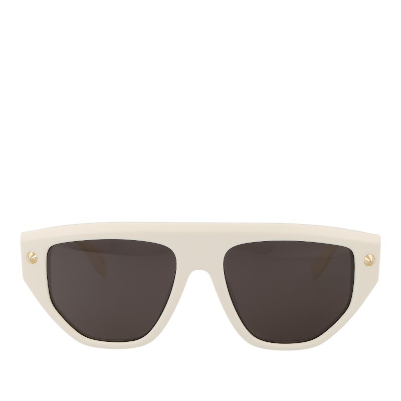 サングラス alexander mcqueen Unisex SUNGLASSES (AM0408S 003 WHITE)