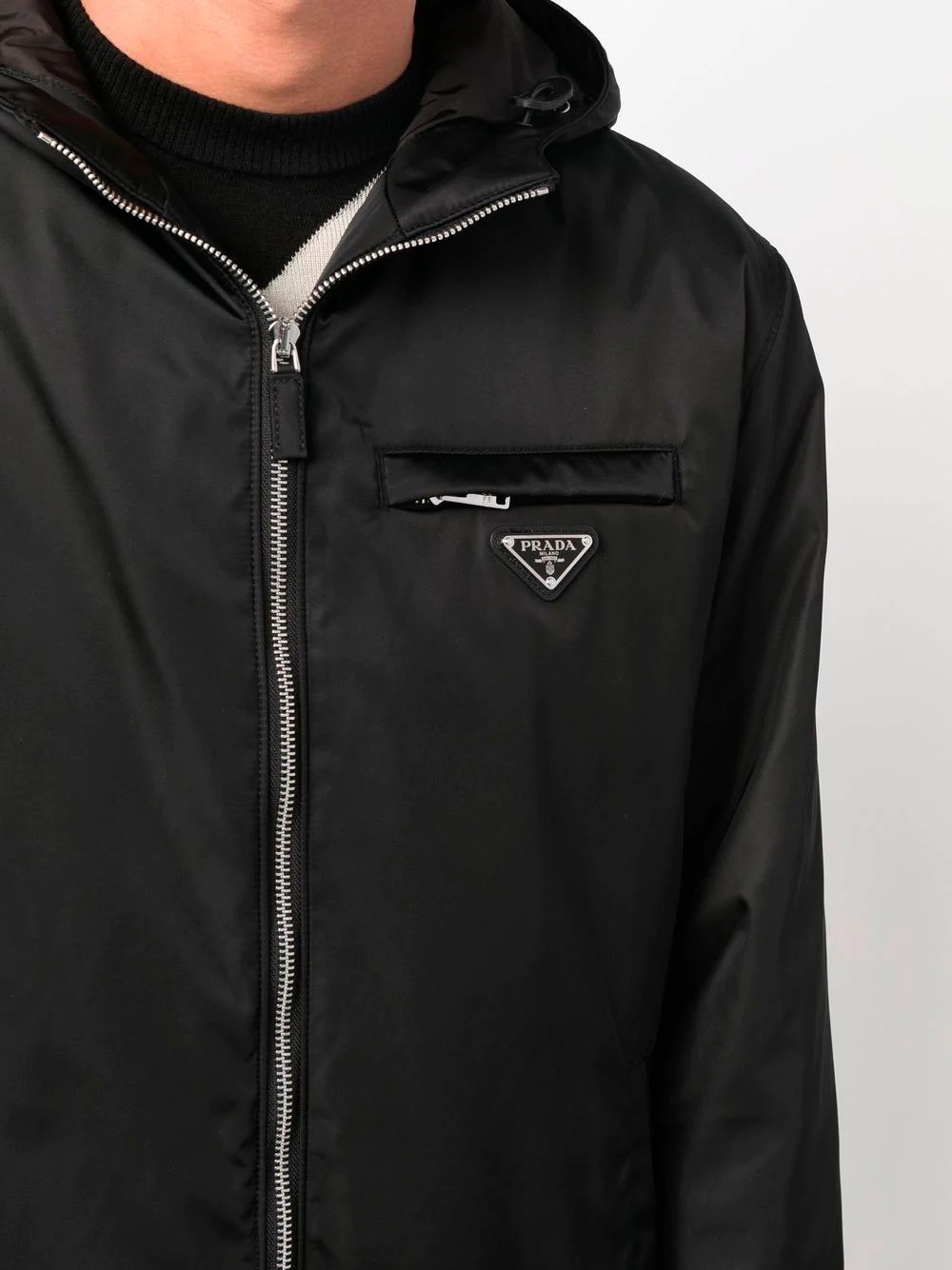 PRADA Re Nylon 三角ロゴ ジップアップ コート/パーカー