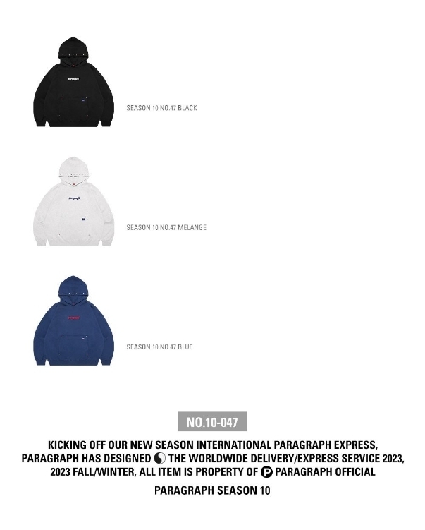 【Paragraph】23FW★ PARAGRAPH GEM STONE HOODIE No.10-047