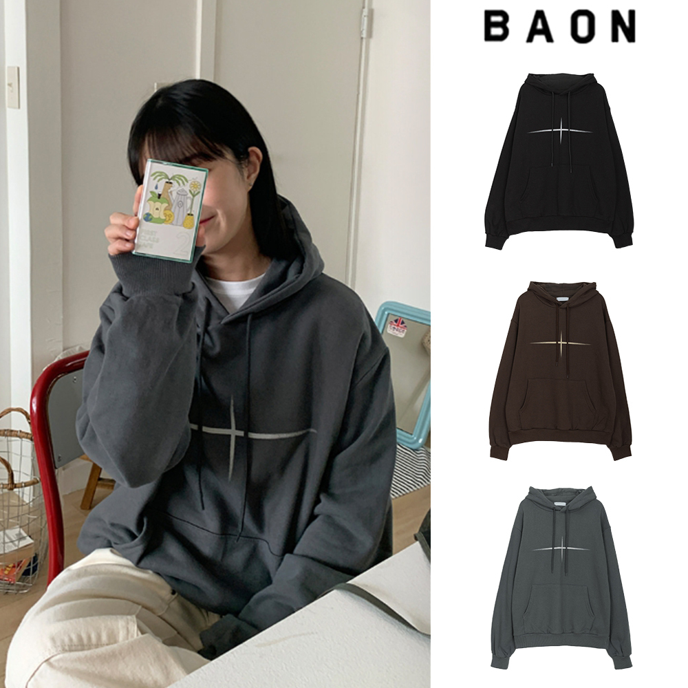 【BAON】[unisex] Remu Printing Hood Over Tee