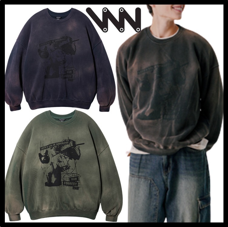 ★関税込★WV PROJECT★Run Picture Dyeing Sweatshirt★