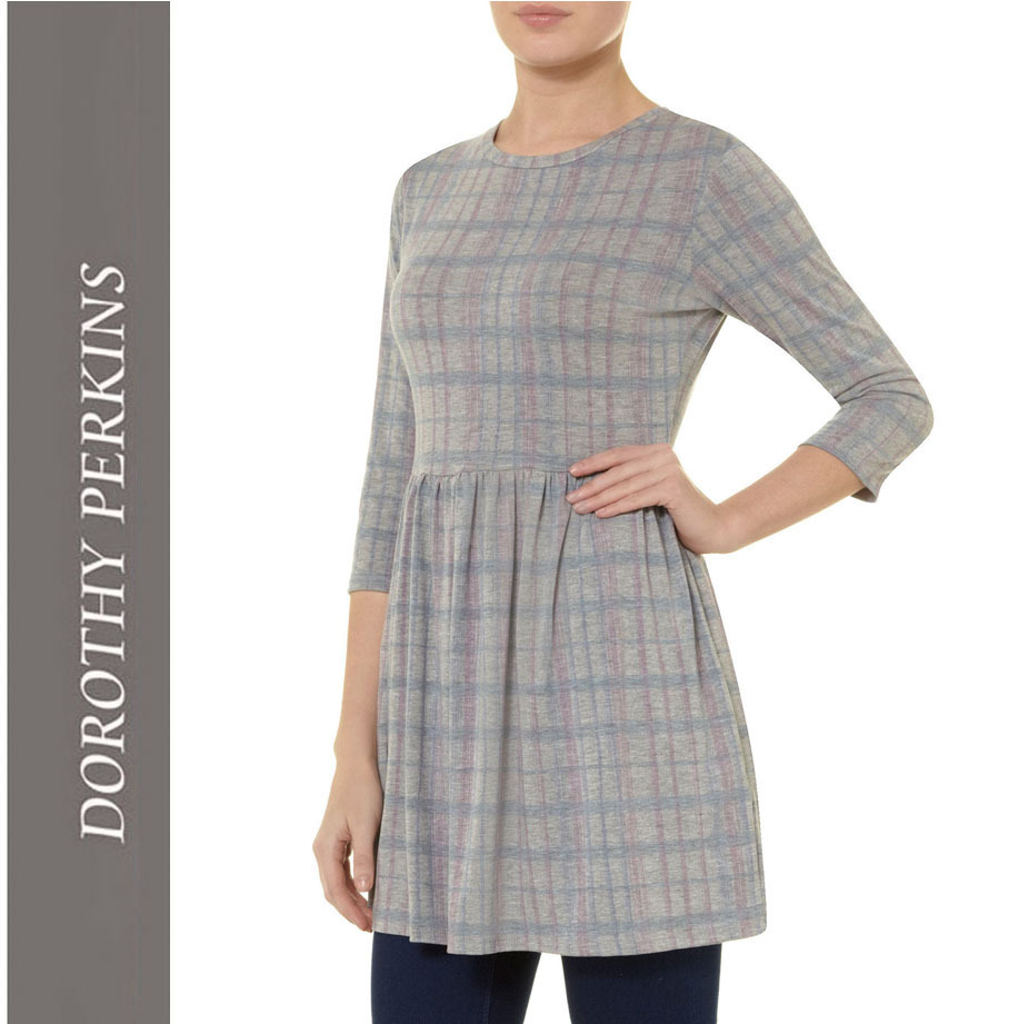 【国内即発】Dorothy Perkins☆Grey チェックドレス