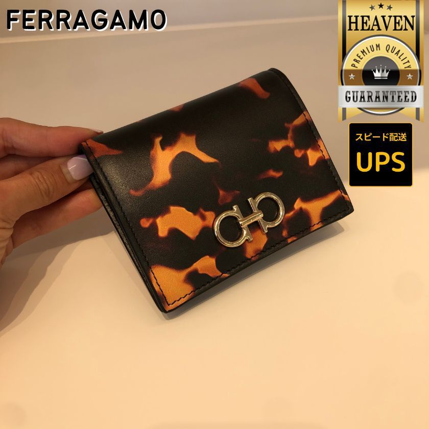 6万取引突破★UPS速達便利用【FERRAGAMO】22D780_折りたたみ財布