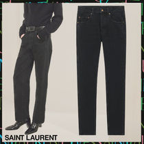 Saint Laurent Denim Street Style Cotton Jeans